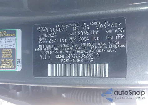 2024 Hyundai Elantra Sel from USA, damaged, VIN KMHLS4DG2RU828512